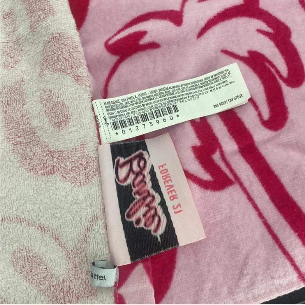 NWT Forever 21 Pink Barbie Beach Towel
